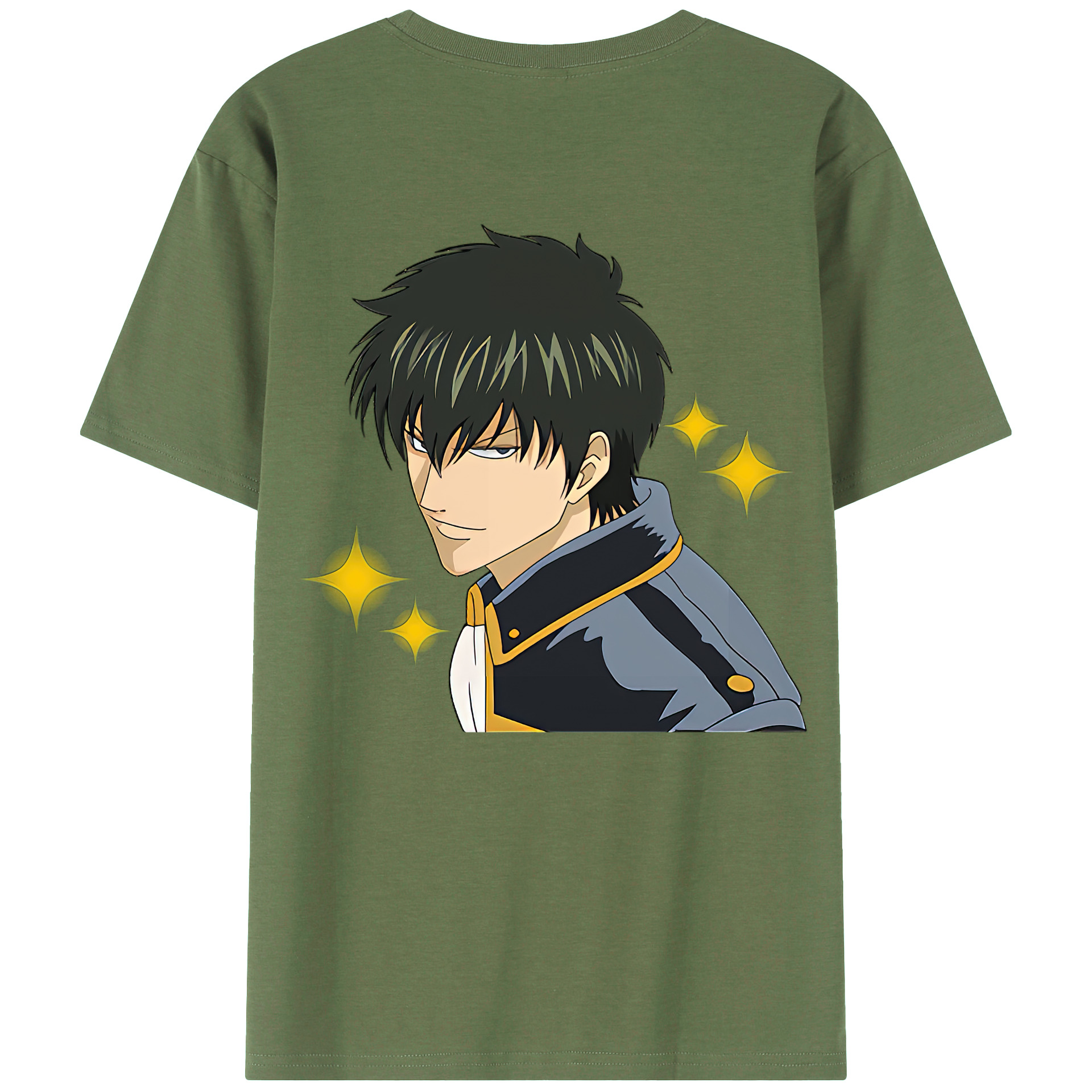 （画像用） ぎんたま 坂田銀時（さかたぎんとき） 神楽 志村新八（しむら しんぱち） GINTAMA Sakata Gintoki Kagura Shimura Shinpachi 綿100％ メンズ半袖Tシャツ（バックプリント） 通気性